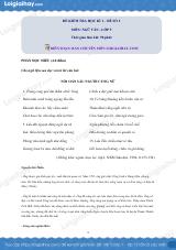 Đề thi học kì 1 Văn 9 - Đề số 2